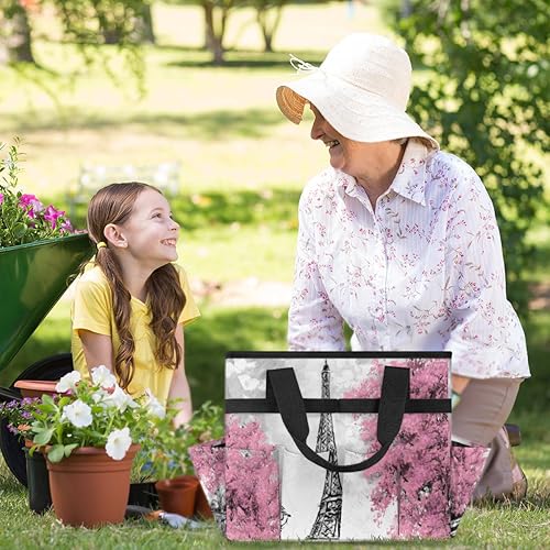 Miniatura 6 de Flowers Tower Garden Tool Tote Bag for Women Men Gardening Tool Storage Bags with 10 Pockets Standable Garden Home Tool Kits Organizer for Indoor