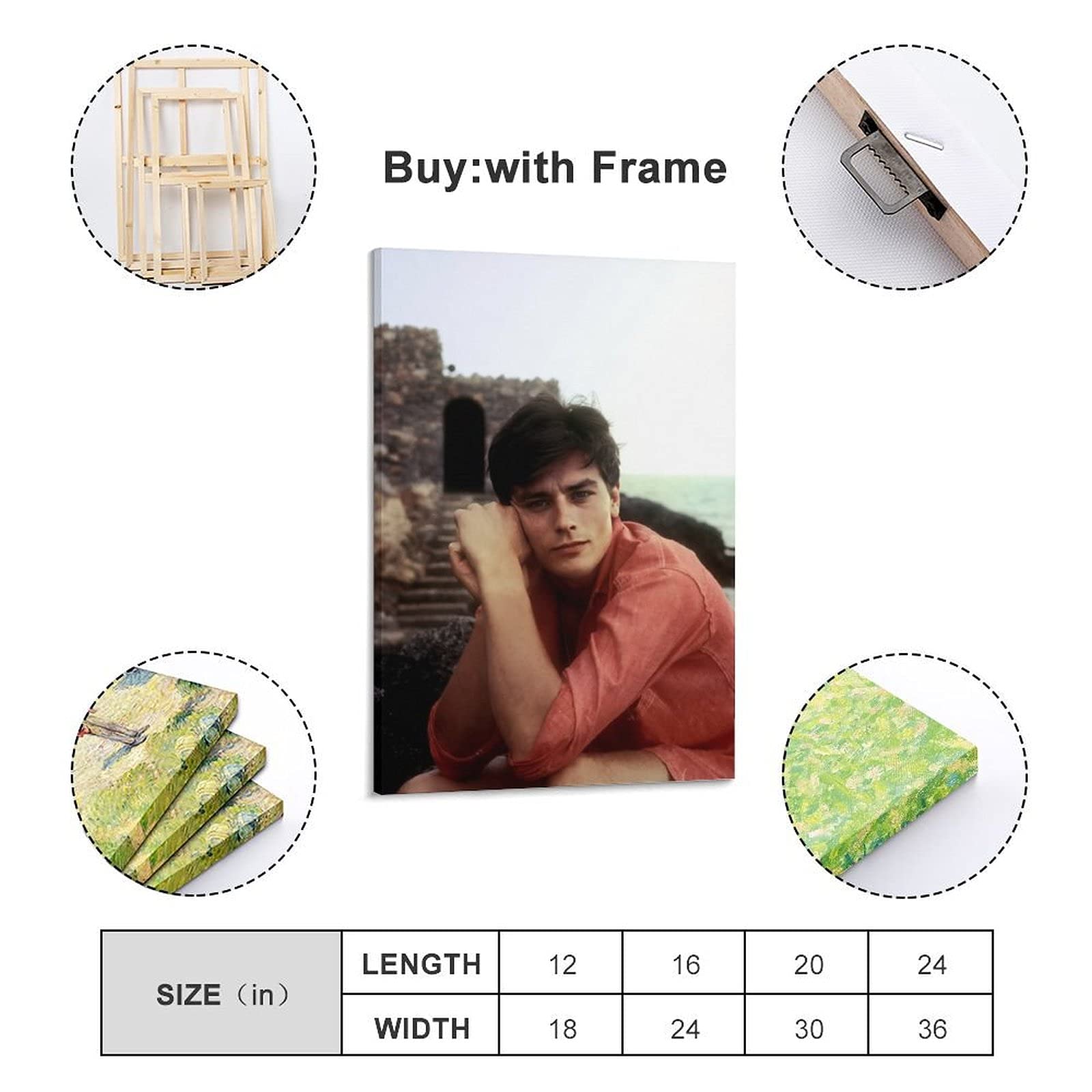 Amazon.co.jp: アラン。ドロンフランスのスーパースターハンサムアート