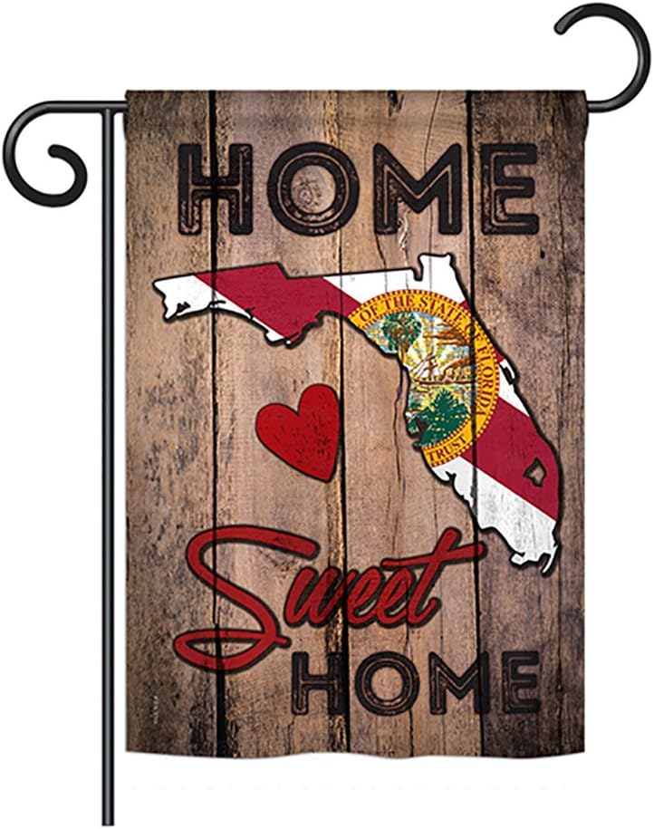 State Florida Home Sweet Garden House Flags Set Americana States USA American Territories Republic Country Particular Area Small Decorative Gift Yard Banner Double-Sided Made In 28 X 40
