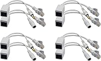 Vista 8 de zdyCGTime Kit de inyector PoE pasivo y divisor PoE con Ethernet RJ45 y alimentación a través de un conector adaptador F/M de 0.217x0.083 in CC