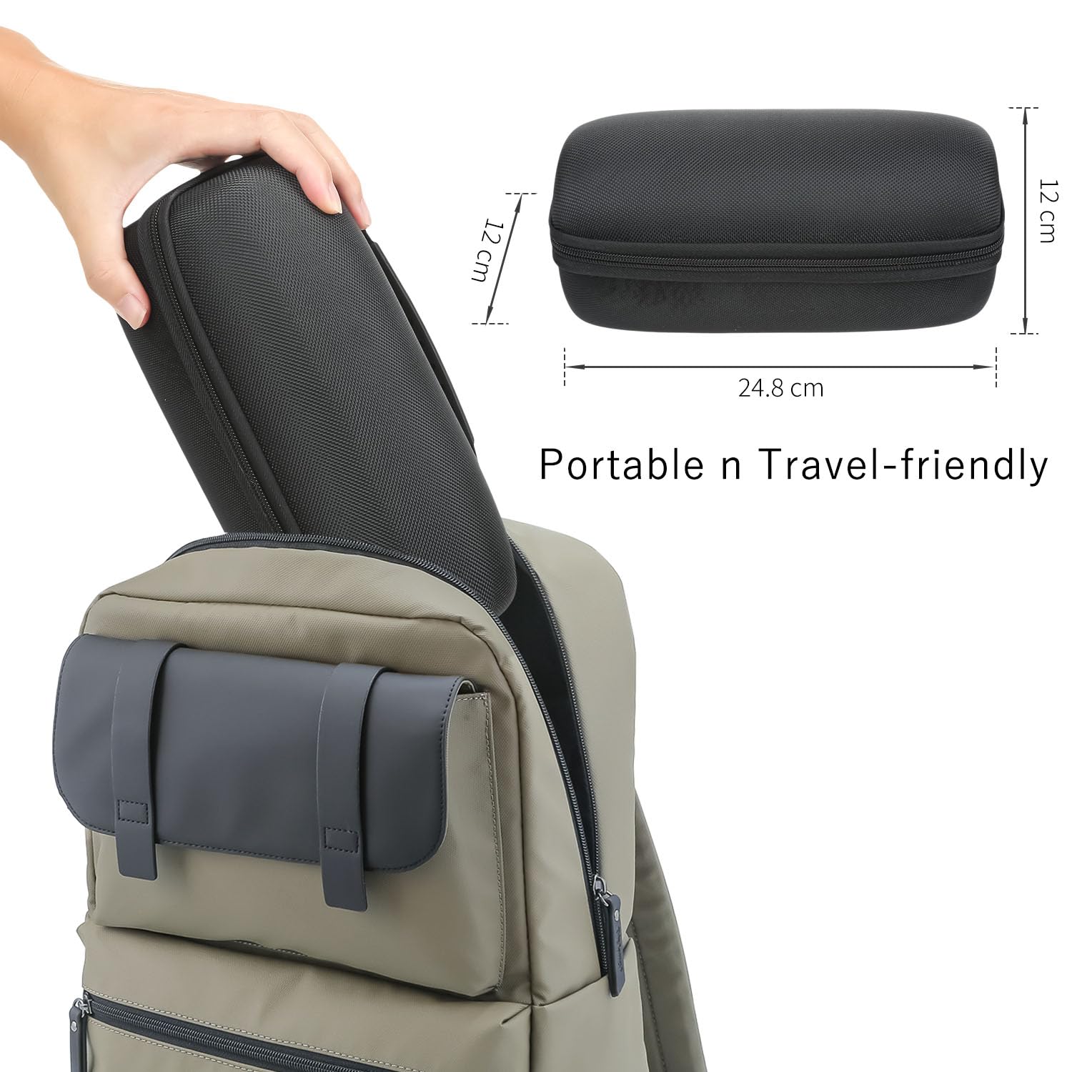 Funda de Transporte Compatible con Altavoz Bluetooth JBL Charge 6, Resistente al Agua, Resistente al Agua, Funda Protectora de Almacenamiento portátil de Viaje, Color Negro