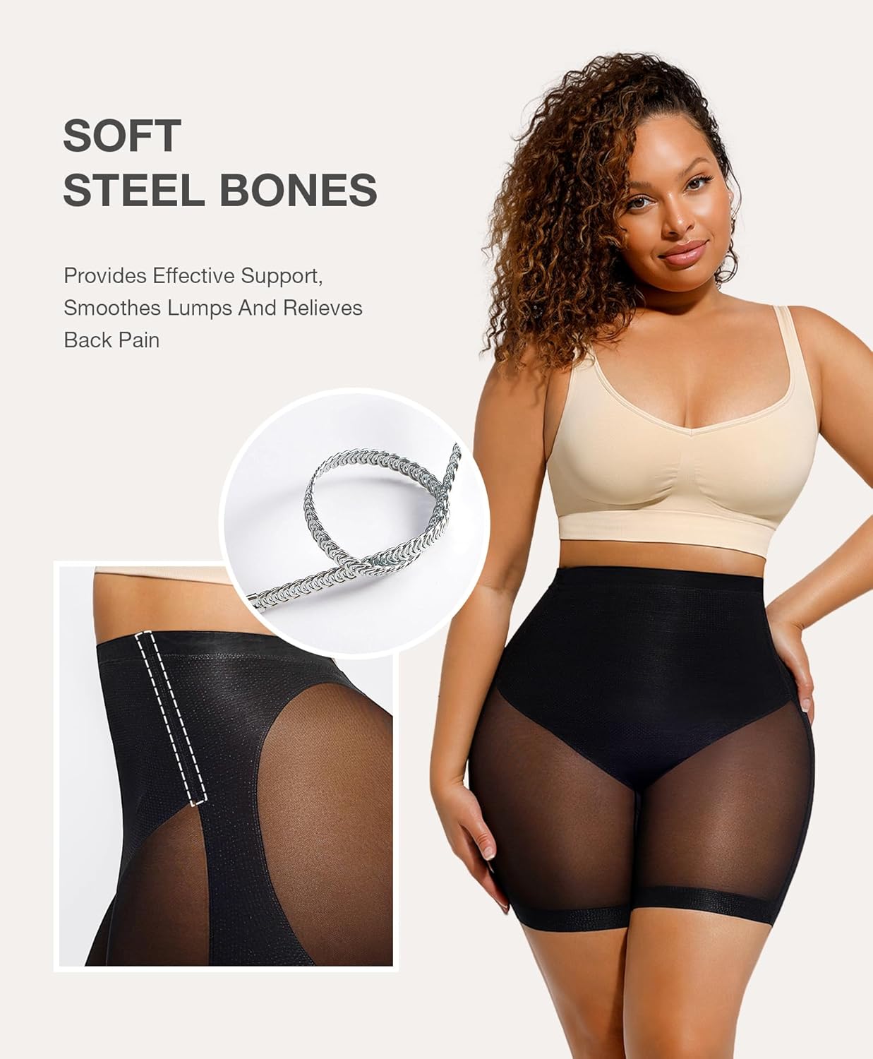 Lover-Beauty Low Back Shapewear Shorts for Women Tummy Control Butt Lifting Body Shaper Panties Underwear - Image 2