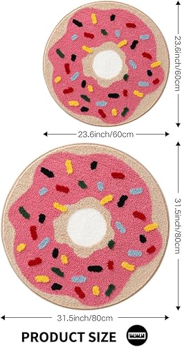 Miniatura 2 de BOVEU Bonita alfombra de baño, alfombras de flores rosas intensas para baño, tapete antideslizante, lavable, suave para suelo de baño, fregadero,