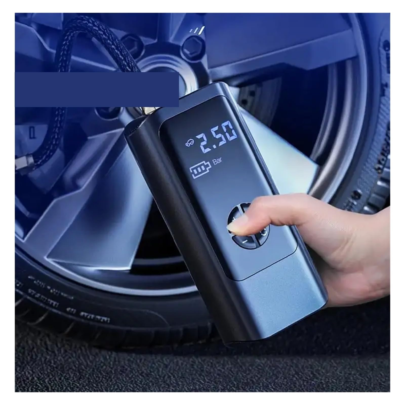 Pompka Do Opon Przenośna Sprężarka Powietrza Bezprzewodowa Pompa Elektryczna Awaryjna Inteligentna Rowerowa Motocyklowa Szybki Użyciu