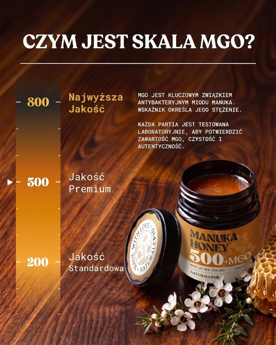 NaturalePiù Miód Manuka 500+ MGO