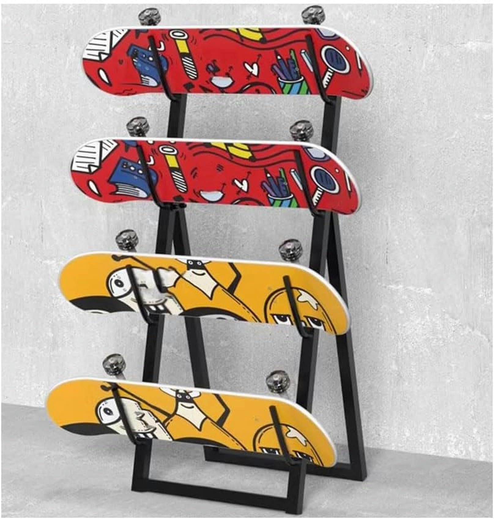 Generisch Ski- und Snowboard-Aufbewahrungsständer aus Metall – Robuster Bodenständer für Garage/Werkstatt – Platzsparende Skihalterung – Langlebiger Ski- und Snowboardhalter