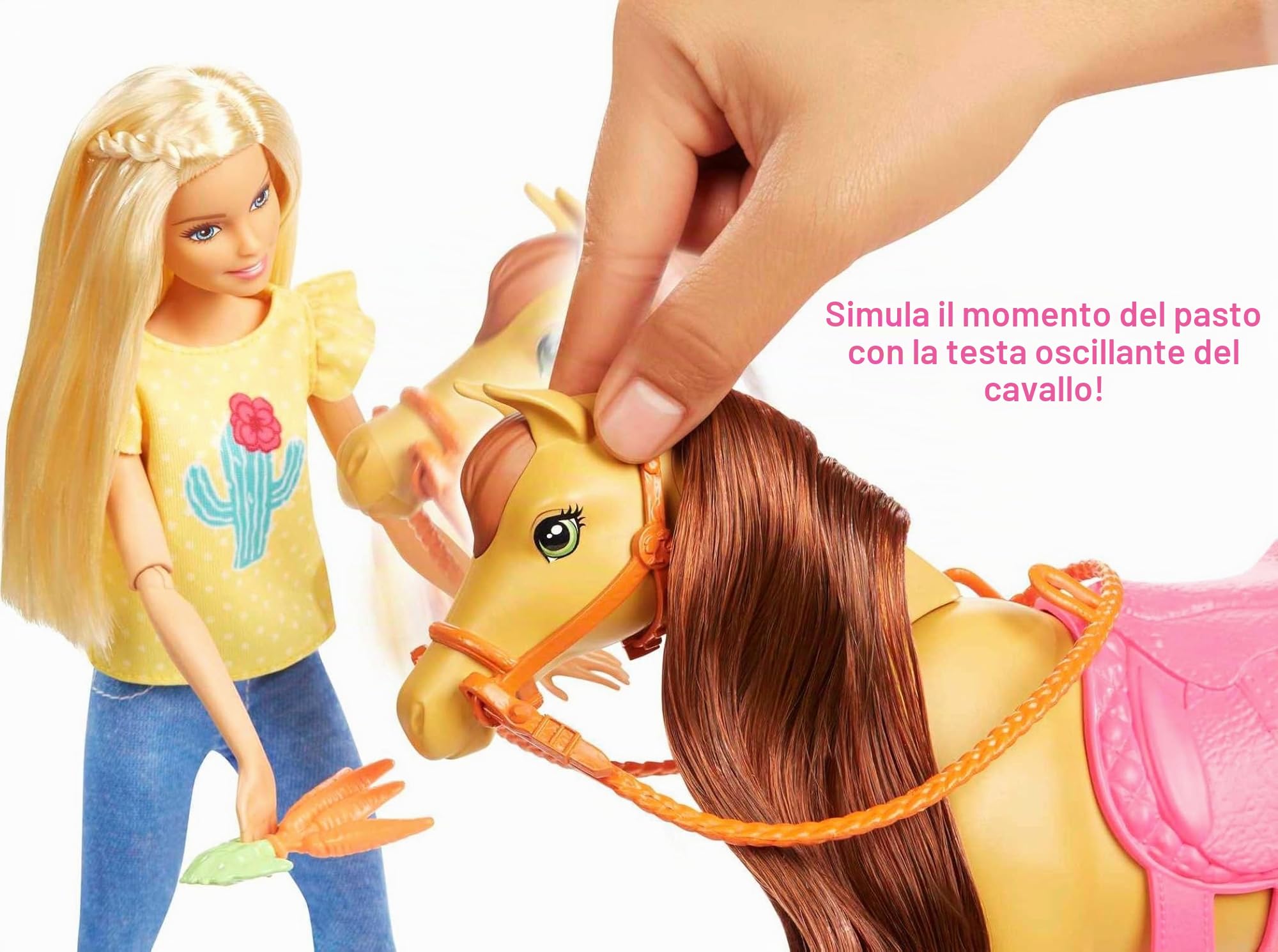 Barbie Ranch Chelsea, Playset Giocattolo con Due Bambole, Cavalli e Accessori, per Bambini 3 + Anni, FXH15, Imballaggio Standard