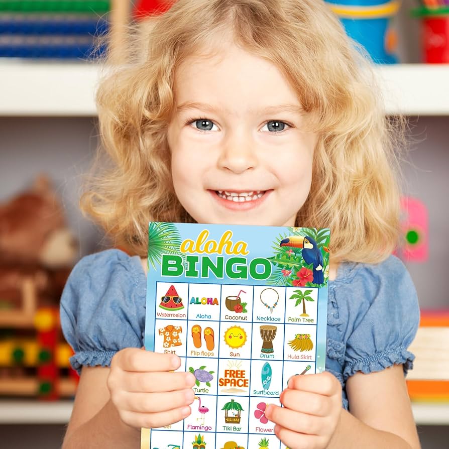 Amazon.com: Luau Bingo Game for Kids 24 Players Hawaiian Aloha Tropical Summer Luau Party Games Favors Supplies : Toys & Games amazon-com-luau-bingo-game-for-kids-24-players-hawaiian-aloha-tropical-summer-luau-party-games-favors-supplies-toys-games