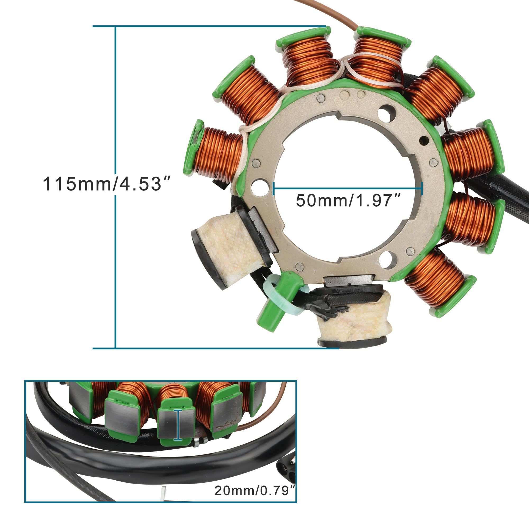 GOOFIT Bobina statore magneto Sostituzione per Sportsman 500 ALL 1998-1999 Sportsman 500 NON HO 2001 Sportsman 500 RSE 2000 S#00-29083 3085561 3086821