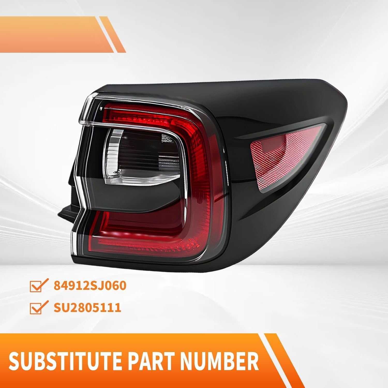 Tail Light Assembly Right Side Compatible with Outback 2020 2021 2022 Rear Tail Lamp Taillight Passenger 84201AN02B SU2805113 (Right)