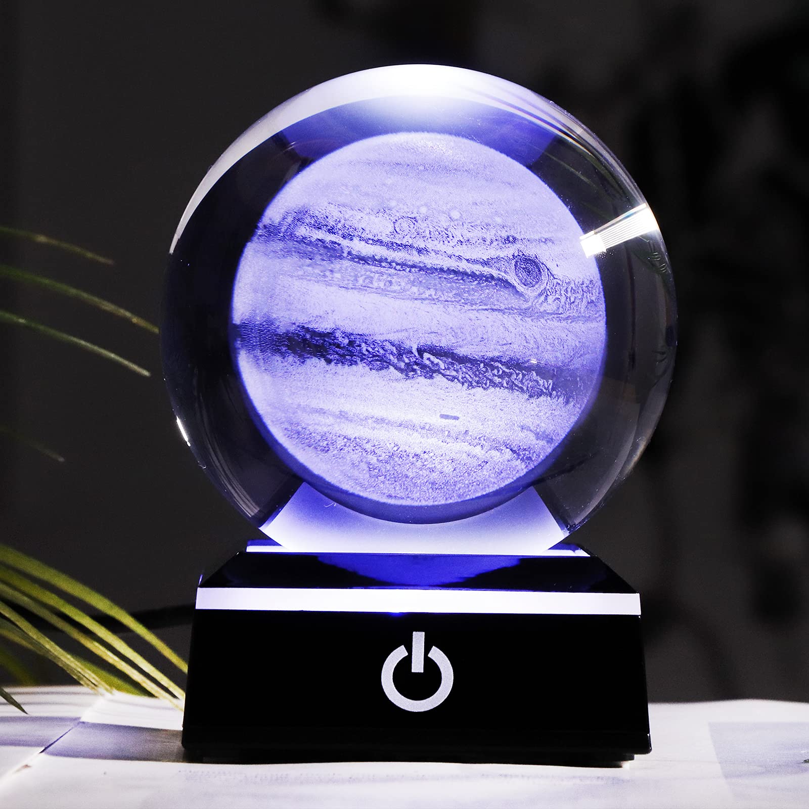 Buy 80 mm K9 Crystal Ball Jupiter Laser Engraving 3D Miniatured