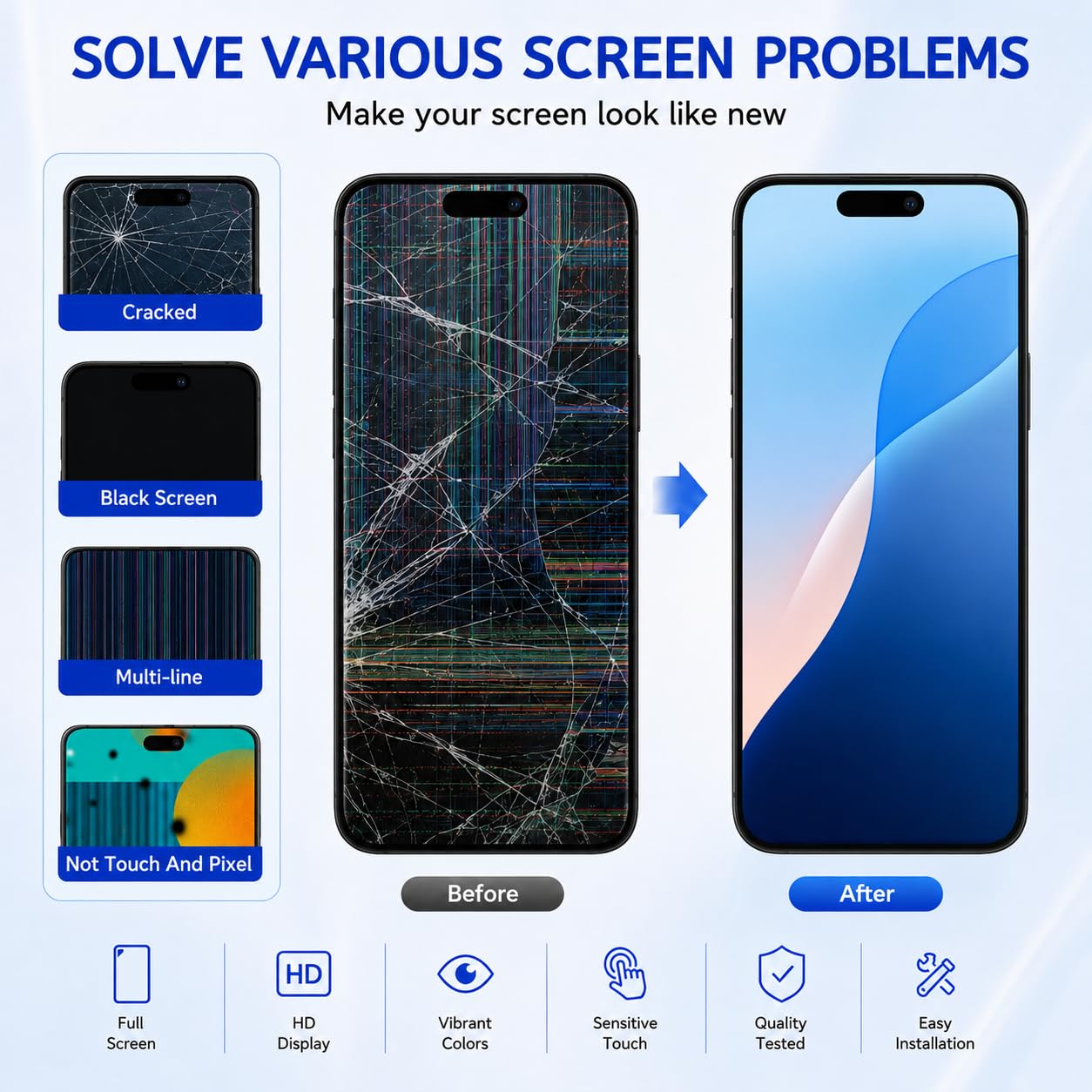 Amazon.co.jp: Incell iPhone 17 Pro Max用スクリーン交換用 iPhone 17