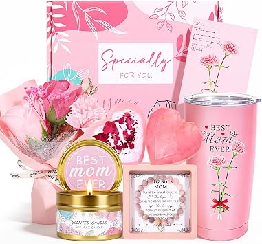 Gifts for Mom, Unique Birthday Mothers Day Thank You Gift for Women,Gift Basket Set for Mother from Daughter Son, Self Care Appreciation Mother Gift