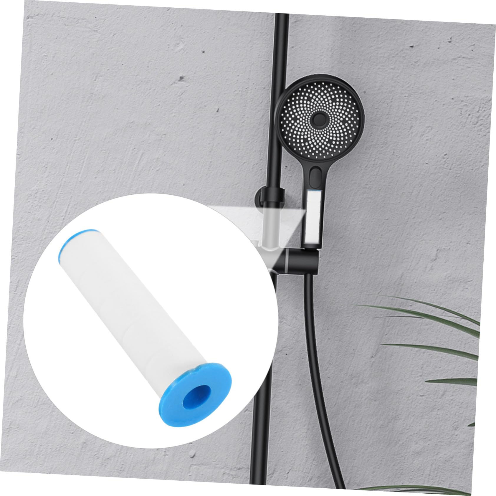 Paquete de 6 filtros de cabezal de ducha de alta presión, cartuchos de algodón PP para filtración de agua dura, fácil limpieza y duchas más saludables, suministro de baño esencial para una experiencia
