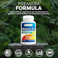 Vista 5 de Best Naturals Vitamina B6 200 mg para adultos, 120 tabletas (120 unidades (paquete de 2))