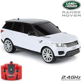 CMJ RC Cars™ Range Rover Sport Officially Licensed Remote Control Car 1:18 Scale Working Lights 2.4Ghz White