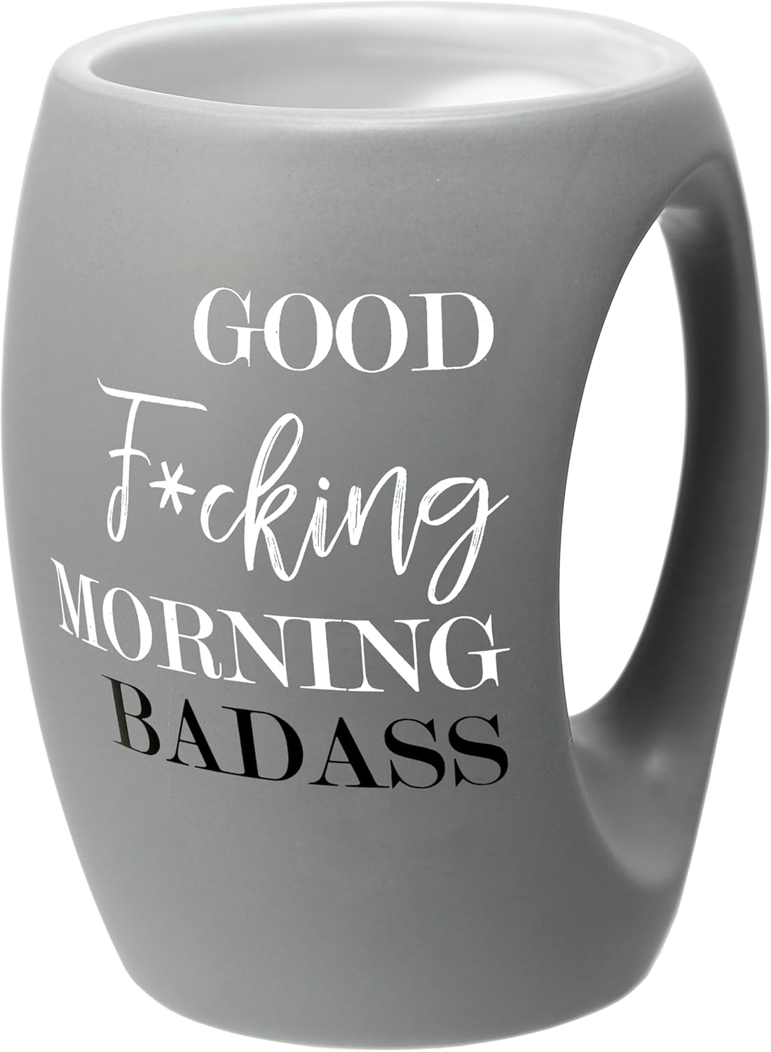 Pavilion Gift Company - Good Fucking Morning Badass - 16 oz Handwarming Coffee Tea Cup Mug Drinkware Husband Boyfriend Groom-To Be