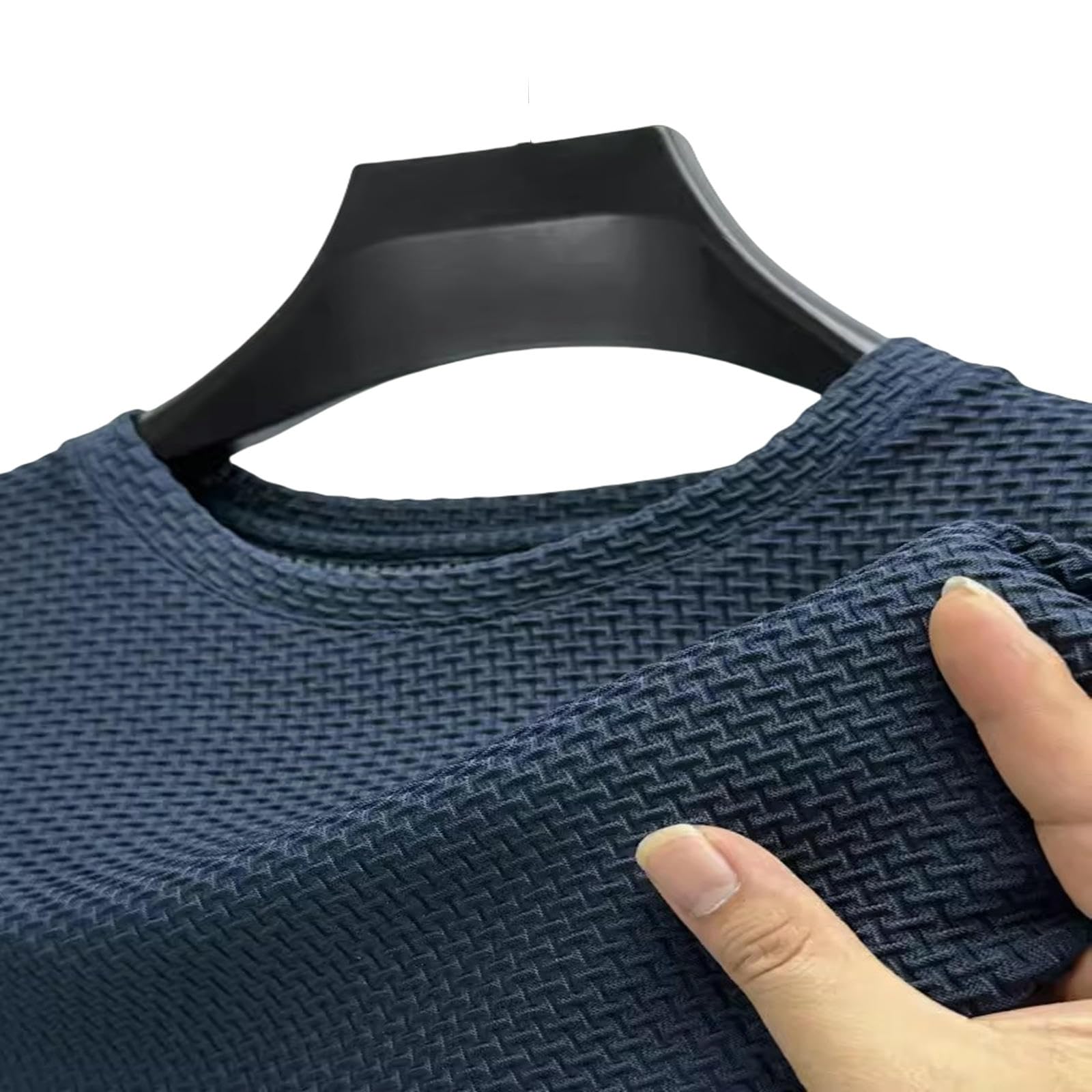T-shirt bleu d'été anti-chaleur à manches courtes fines taille 2XL
