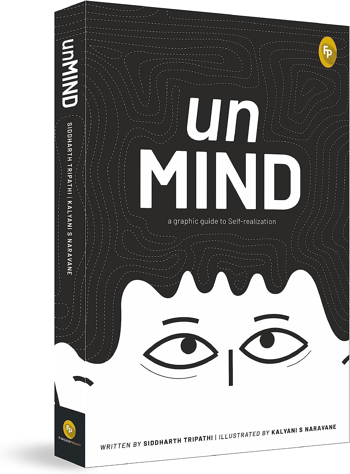 FINGERPRINT with FP logo unMIND, A Graphic Guide To Self-realization