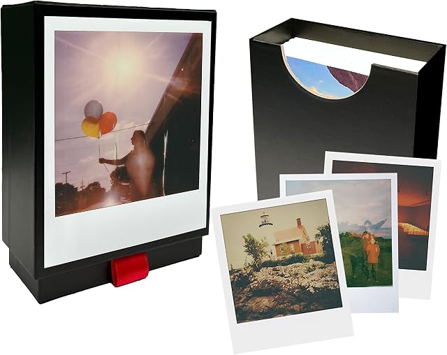 New | Premium Photo Box Album for Polaroid and Instax film | For Polaroid i-type, 600 and Go and Fujifilm Instax Mini 11 and Square film | Instant Camera Film Storage | RetroPrintsBox