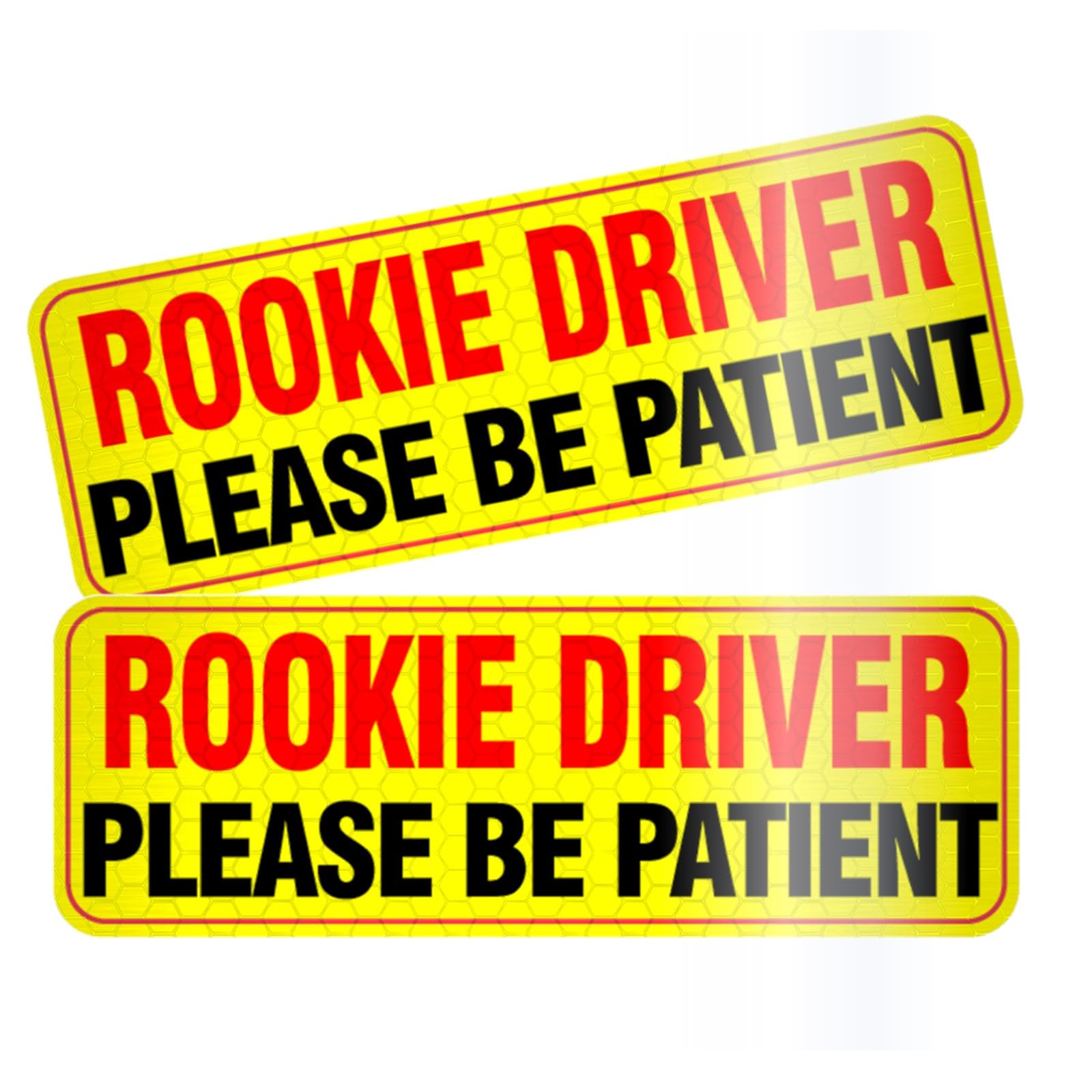 Reflective Student Driver Magnets - 3 Pack Funny Animal Design, Reusable Bumper Sign