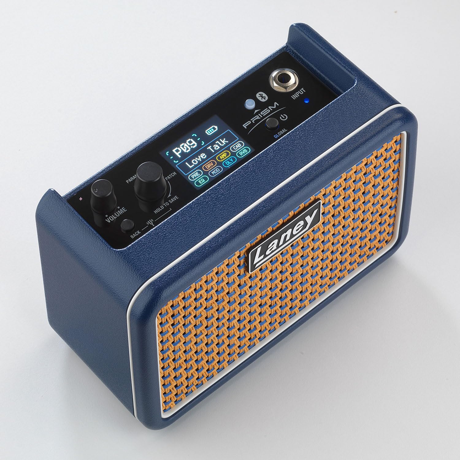 Laney Prism Mini Modeling Gitarrenverstärker Blau mit keepdrum Kabel