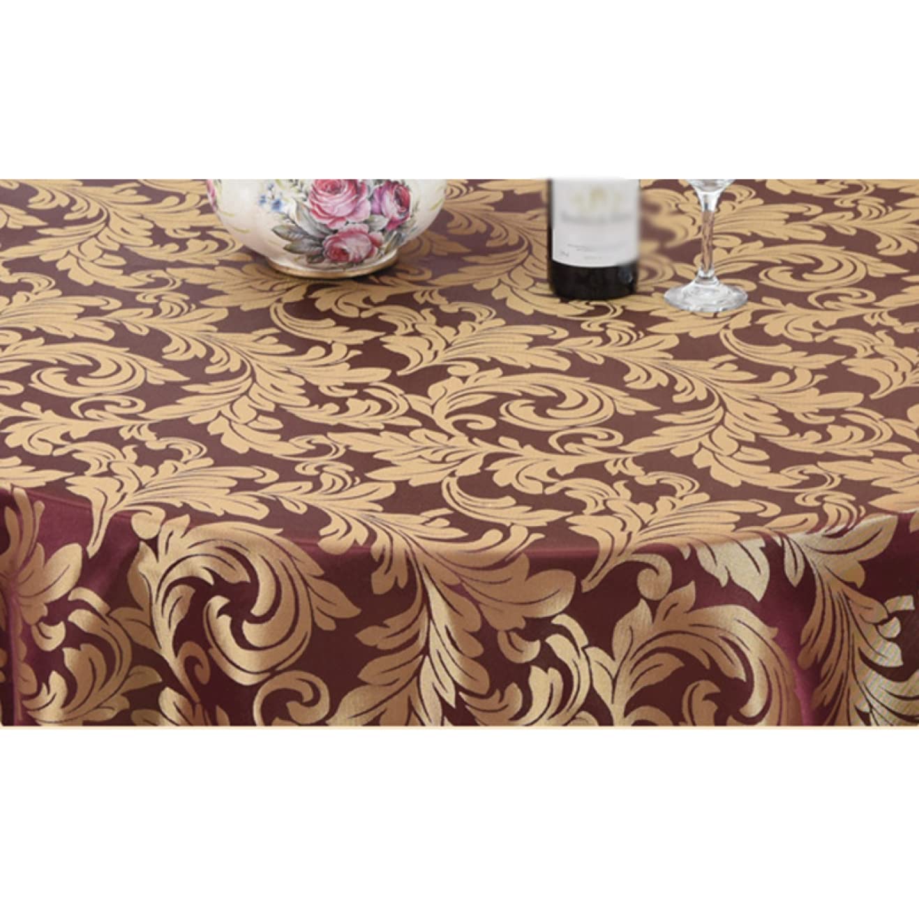 ラウンドテーブルクロス - 色:シャンパン、直径260cm Amazon｜レストラン ワインレッド（円形） テーブルクロス