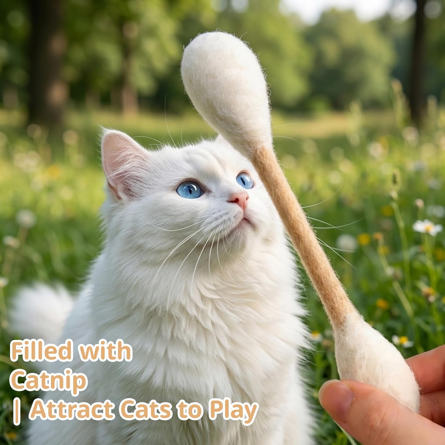 6 PCS Cotton Swab Cat with Catnip, Giant Cotton Swabs Cats for Family Interaction, Provide Different Experiences for Your Pets image 4