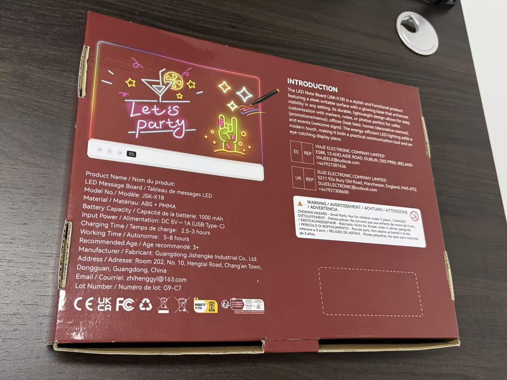 7 Makers Buntes LED-Zeichenbrett und sieben Stifte für Kinder von 3 bis 11 Jahren, Geschenkidee für Jungen und Mädchen
