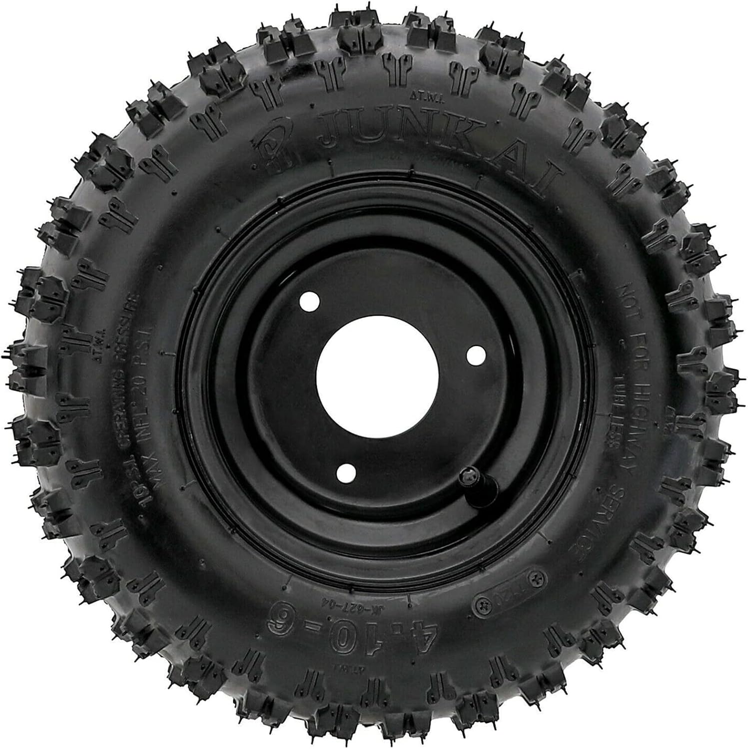 4.10-6 Complete Rear Wheel 6'' Tire & Rim For Go Kart ATV Quad Buggy Scooter