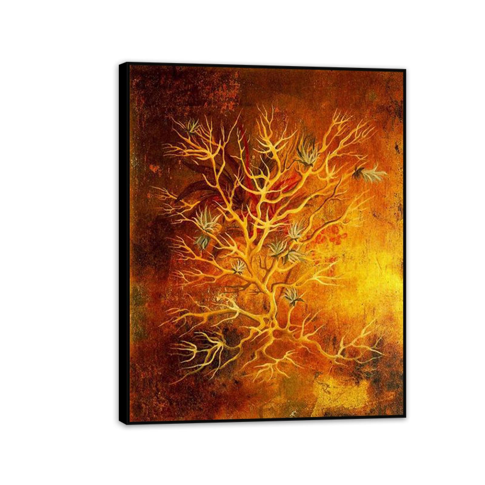 MYCGGDGH Remedios Varo Canvas Wall Art Reproductions of Famous Paintings Plant Surrealist Canvas Painting Wall Decor for Living Room Bedroom Home Decor 65x50cm(26x19in) Black Framed