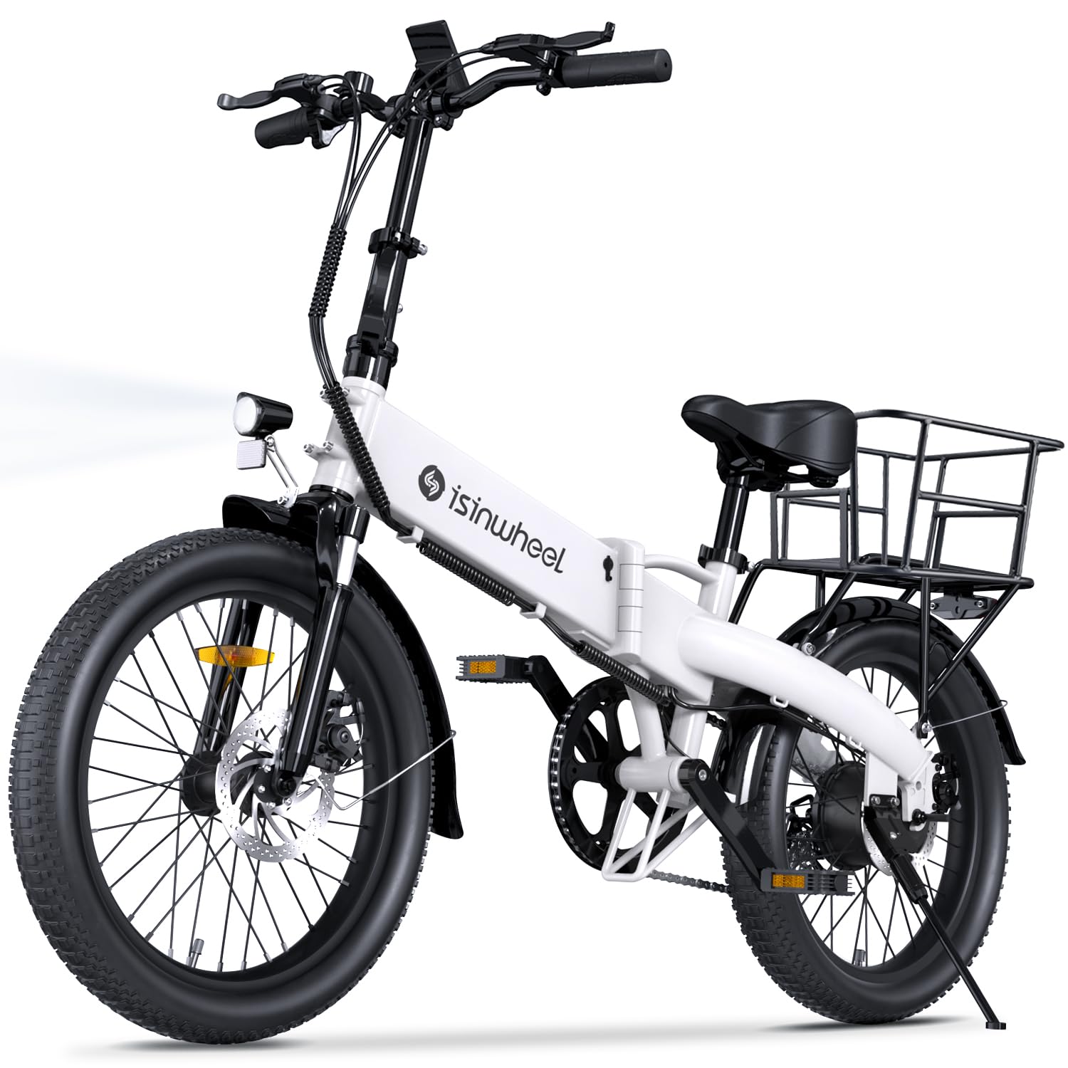 isinwheel U5 Pro Folding Electric Bike for Adults,Peak 800W Brushless Motor,20MPH Up to 50 Miles, 2-3H Fast Charge, 20" Fat Tire Ebike, 7 Speed Gear,Front Fork Suspension for Leisure Riding&CommutingGlobal Recycled StandardGlobal Recycled StandardGlobal Recycled Standard