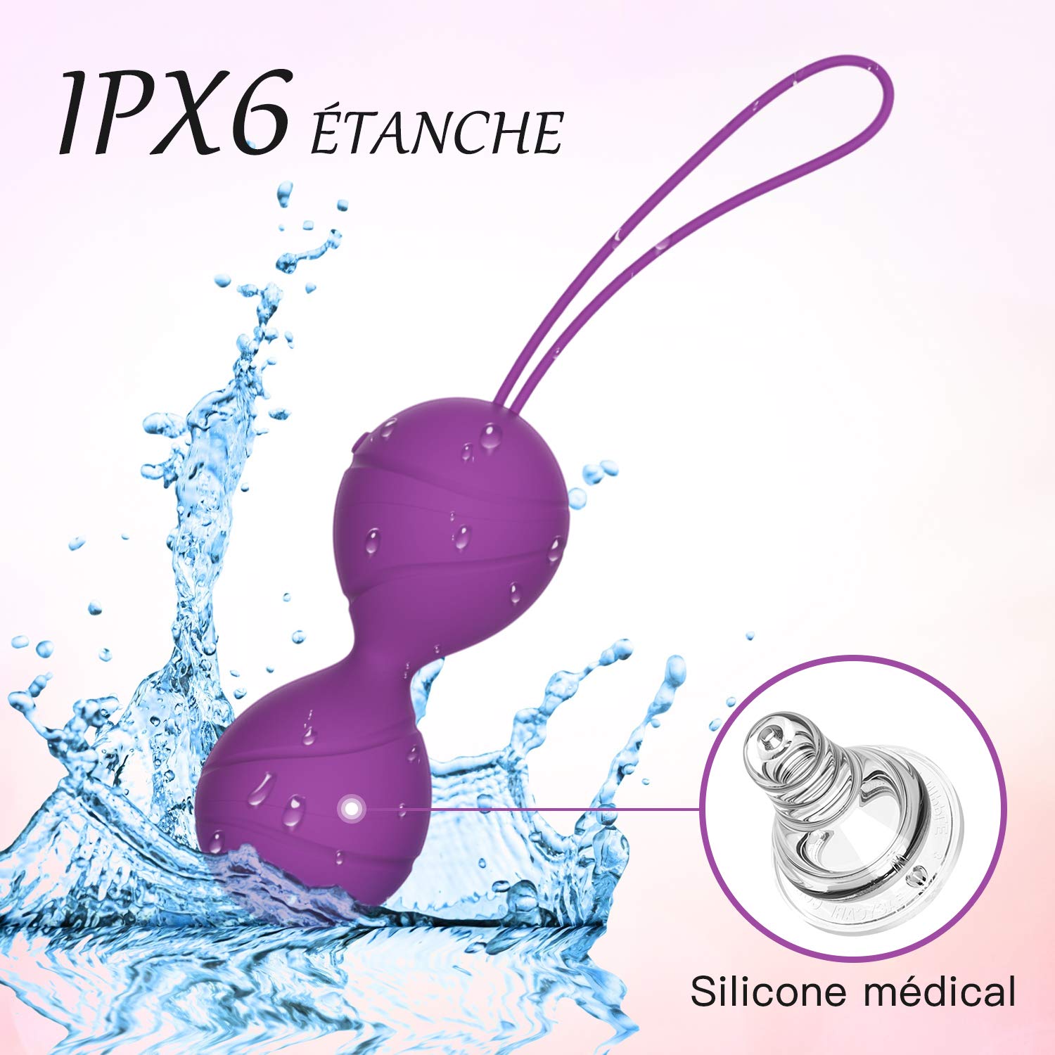Vibradoreshomre Sexual Mujer con Mando 10 Modes, Bola China Pelota Pélvica de Silicona,Huevo Vibración Sexual Mujer, Bolas China Sexual Impermeable Vibrador mando Distancia Vibradorador Mujer Sex Toys