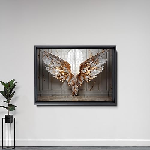 Miniatura 5 de Angel wings print on canvas on light gray ground, Angel wings, Angel wings art, On canvas, Wall Decor Living Room, Office Wall