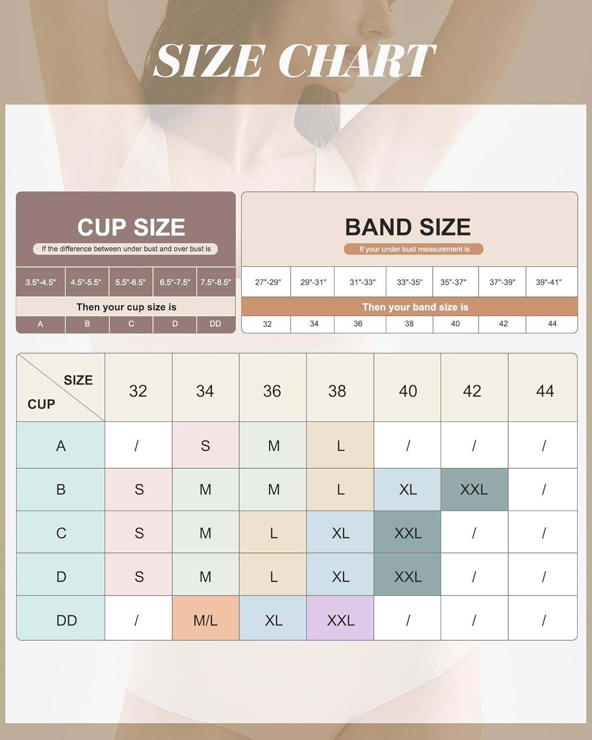 Women's Seamless Bras Wirefree, Deep V Petal Bralette No Underwire Plunge Everyday Bras Wireless Sports Bra - Image 3