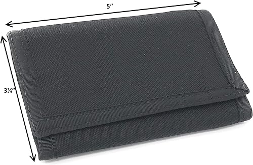 Miniatura 2 de Cartera de cambio de repuesto, con cremallera, bolsillo para monedas, resistente, fabricada en EE. UU, Negro -