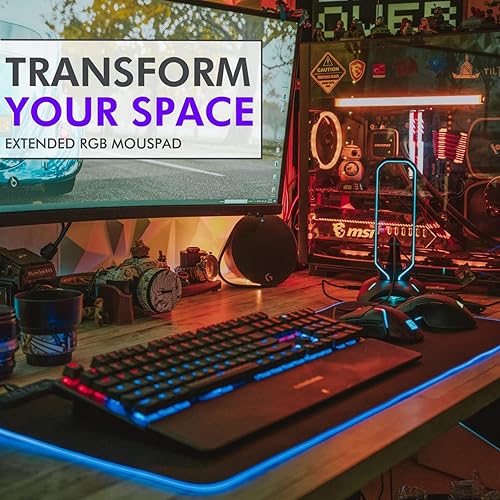 Miniatura 7 de Mouse Pads Gaming Laptops Mouse Pad Anime Carpet Mause Backlit Desk RGB Mat Mousepad Led Gamer Accessories Computer Cabinet Mats Pc 40X80X4CM
