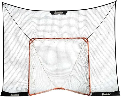 Franklin Sports Lacrosse Backstop Net - Red duradera extra grande Lax Goal para entrenamiento de tiro + práctica - 12 pies x 9 pies