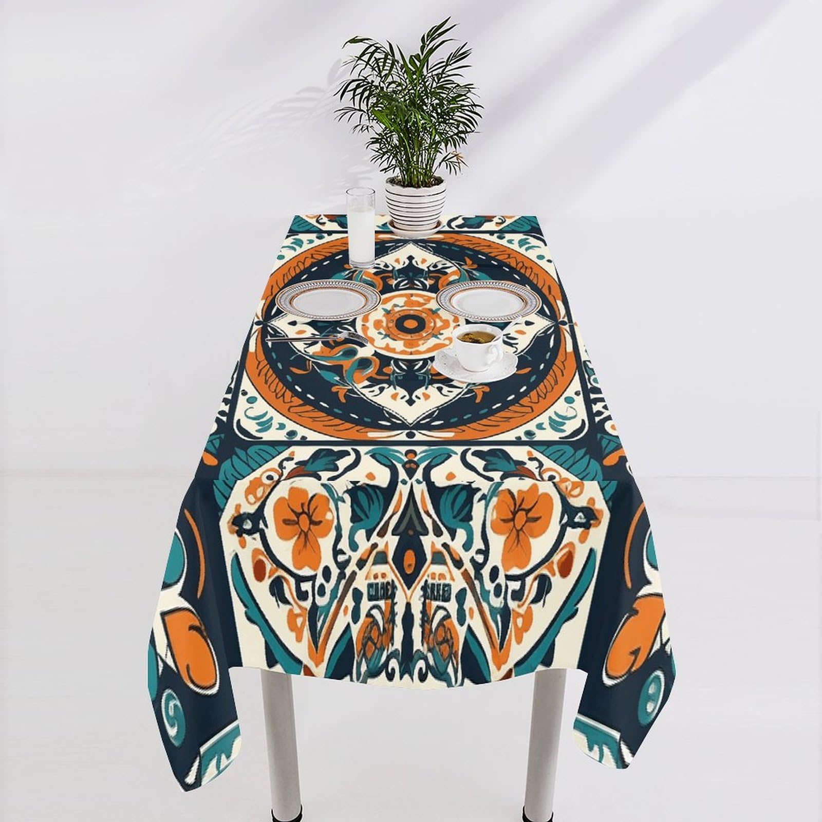Nappe rectangulaire lavable avec motifs aborigènes pour table propre