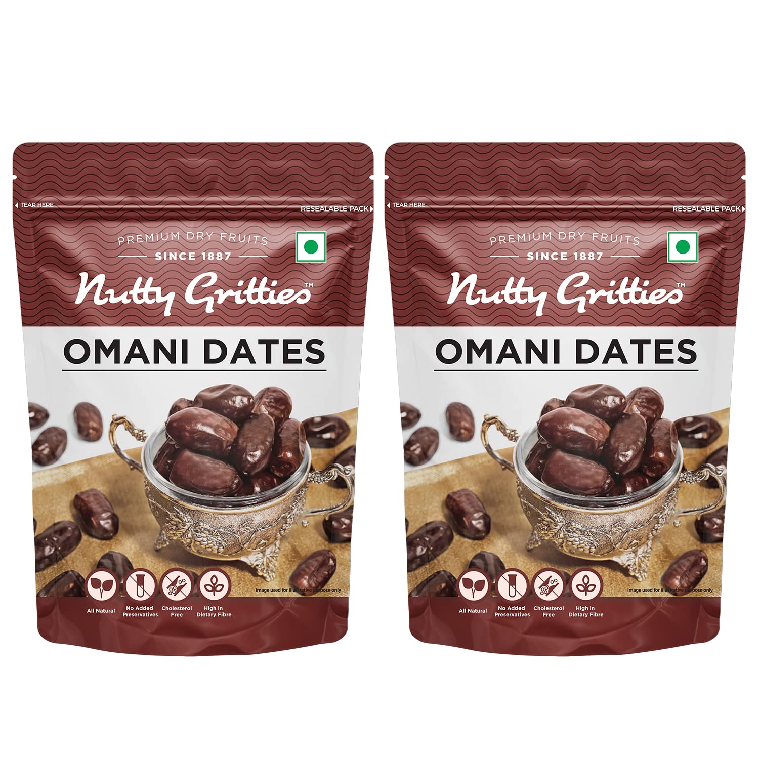 NUTTY GRITTIES Premium Dates - Omani - 500Gram (Pack of 2), Fresh (B08J7WT664) Amazon Price History, Amazon Price Tracker