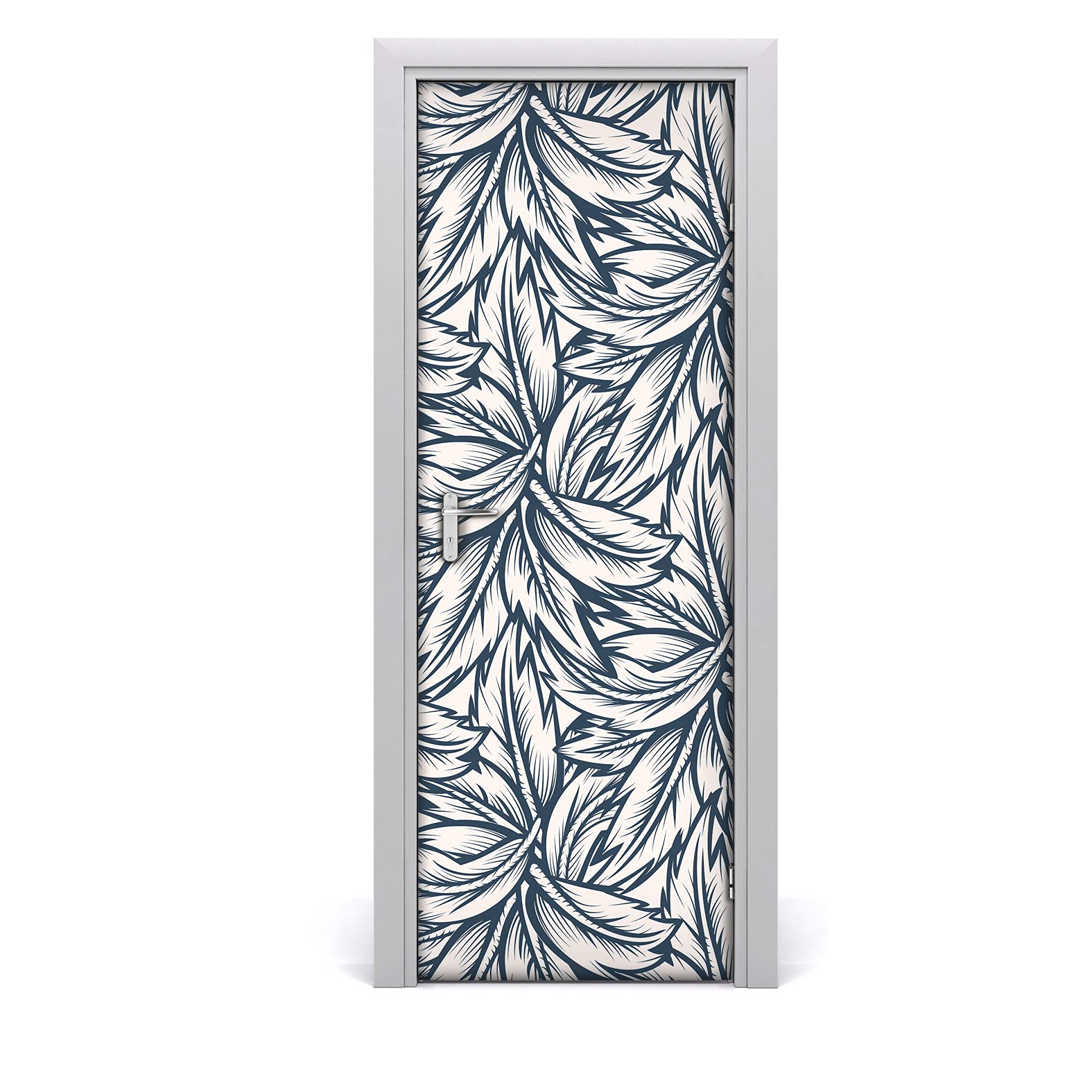 Papier peint sur la porte imperméable et amovible Magic-Stick motif floral