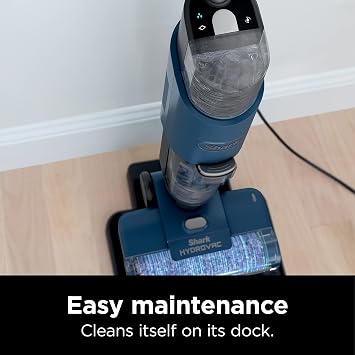 Shark WD101 HydroVac XL 3-in-1 Vacuum, Mop & Self-Cleaning System with Antimicrobial Brushroll* & Solution for Multi-Surface , Perfect for Hardwood, Tile, Marble, Area Rug & More, Corded, Navy, .38 Qt. Capacity