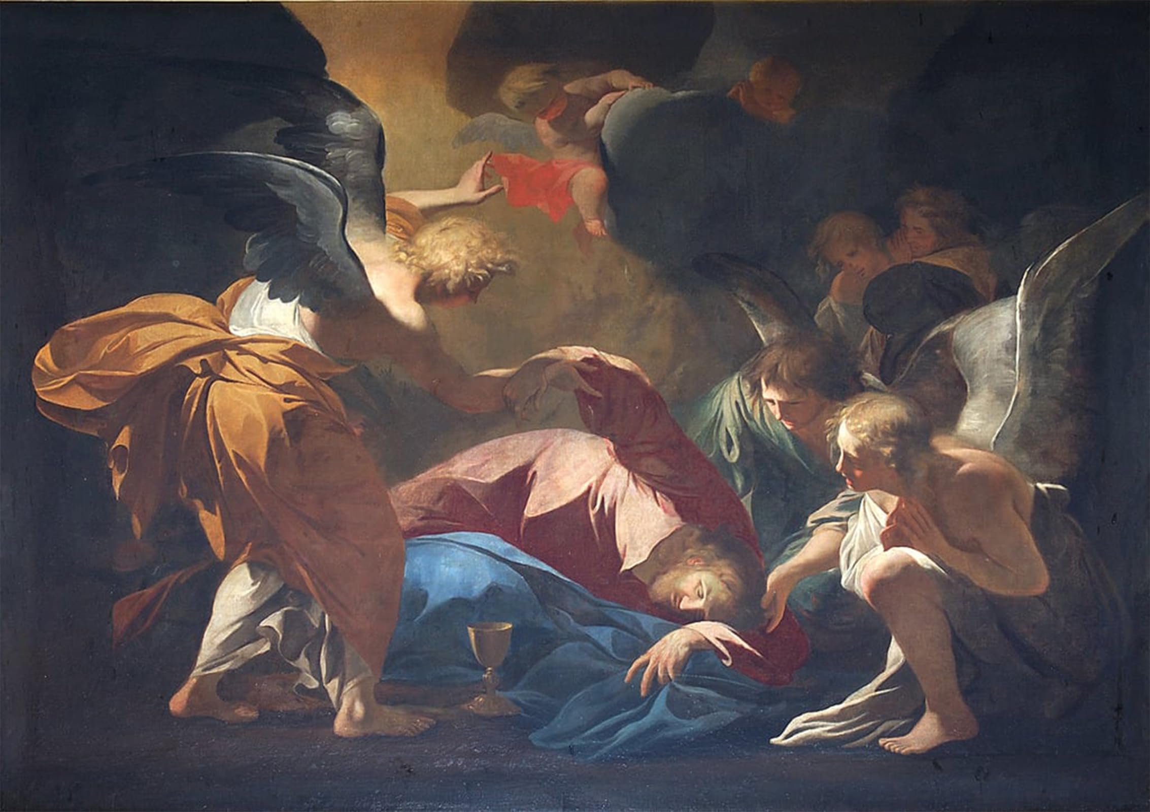 POSTERIIk Famous Modern Artwork Art Mural Jesus in the Garden of Gethsemane by Andrea Pozzo Oil Paintings Pictures for Home Decor 60x90cm