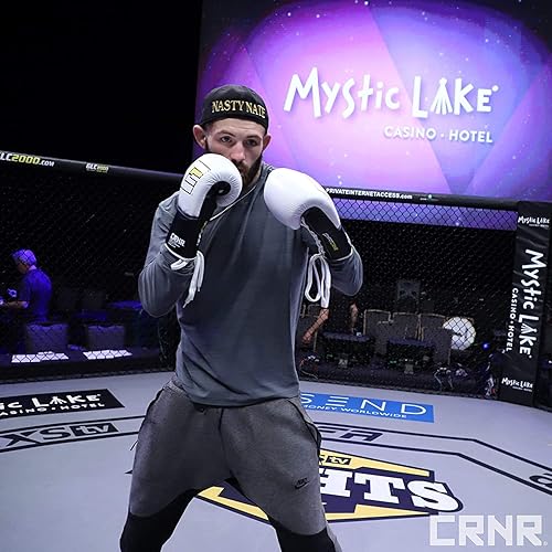 Miniatura 4 de Combat Corner Pro Fight 2.0 - Guantes de boxeo de piel de vaca con cordones para hombres y mujeres, MMA, Kickboxing, Muay Thai Sparring y guantes de