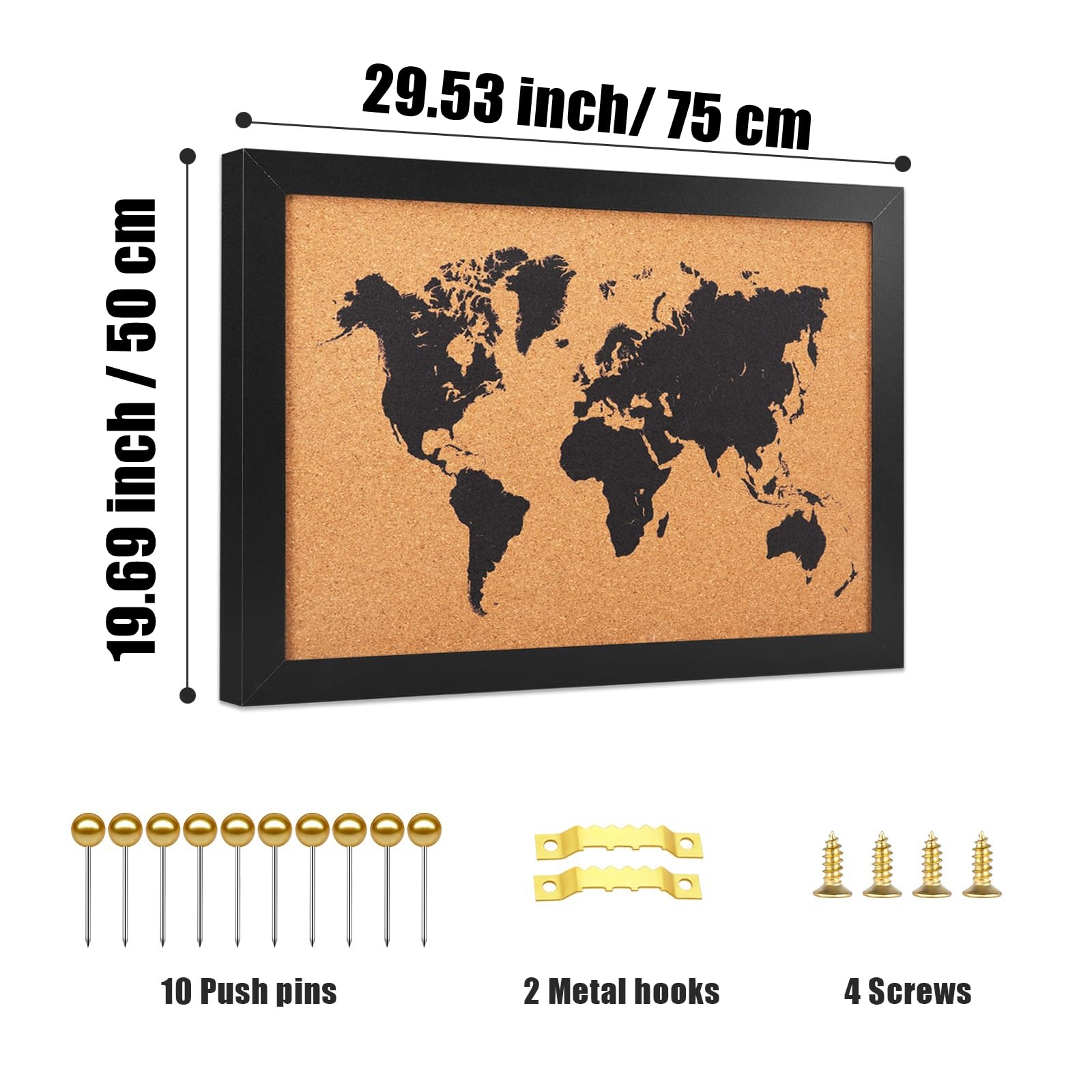 YCCYYCCY Cork Board Map of World, 20