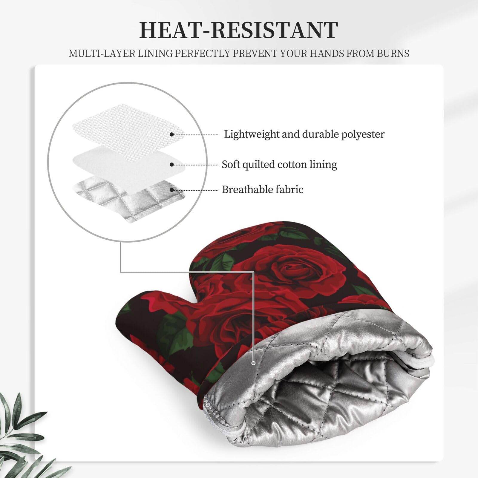 Juego de 4 Manoplas de Horno y Soportes para ollas de Silicona Resistentes al Calor, Guantes de Horno y agarraderas, Almohadillas Calientes para Cocina, Cocina, Hornear, Parrilla, Barbacoa, Chef