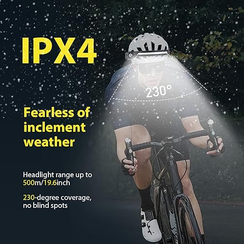 Miniatura 5 de Linterna frontal LED recargable, luz de haz ancho de 230 con sensor de movimiento, 5 modos de luces delanteras para el trabajo, senderismo, correr,