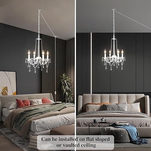 Miniatura 10 de ETONIMERR Sputnik - Lámpara de araña de 8 luces, moderna de montaje semiempotrado, lámpara de techo de mediados de siglo, lámpara ajustable de