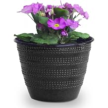 Headwind Glazed Ironstone Boutique Collection Cobblestone Plant Pot Graphite Color 6 Inch Pot for Indoor Plants - Planters for Indoor Plants - Ideal Succulent Planters by Robert Allen