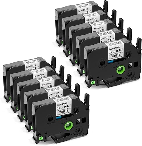 Miniatura 15 de TZe - Cinta TZ de 0.47 pulgadas, laminada de 0.47 pulgadas, cinta de etiquetas transparente de repuesto para Brother P Touch TZe-131 TZe131, cinta